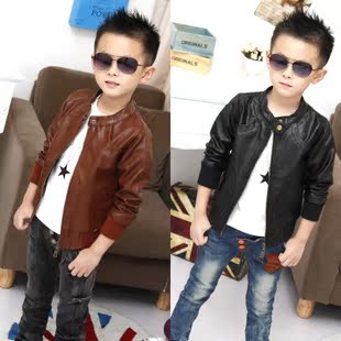 <em>13</em>童装韩秋冬款<em>男童</em>儿童秋冬外套夹克皮衣加