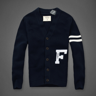 美国代购<em>男装</em>毛衣 AF<em>羊毛</em>衫 V领<em>开衫外套针织</em>