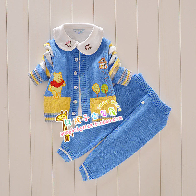 2014<em>新生婴儿毛衣</em>套装春款宝宝线衣全棉针织