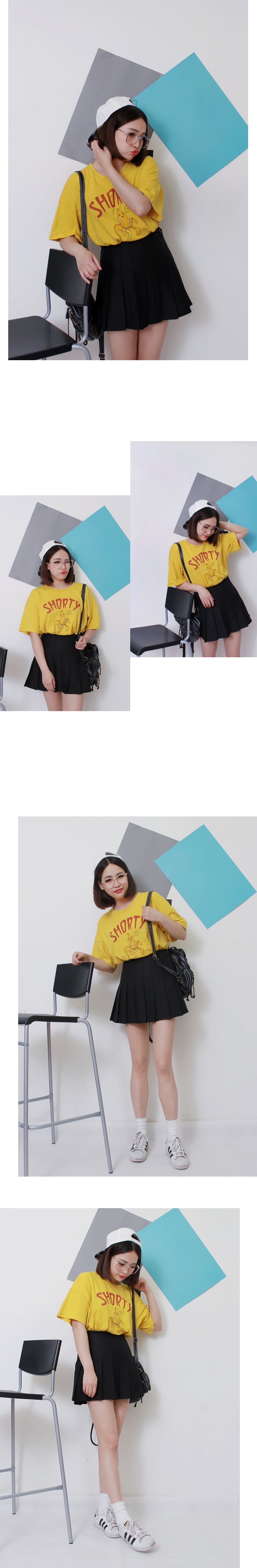  banana t 黑网球裙1