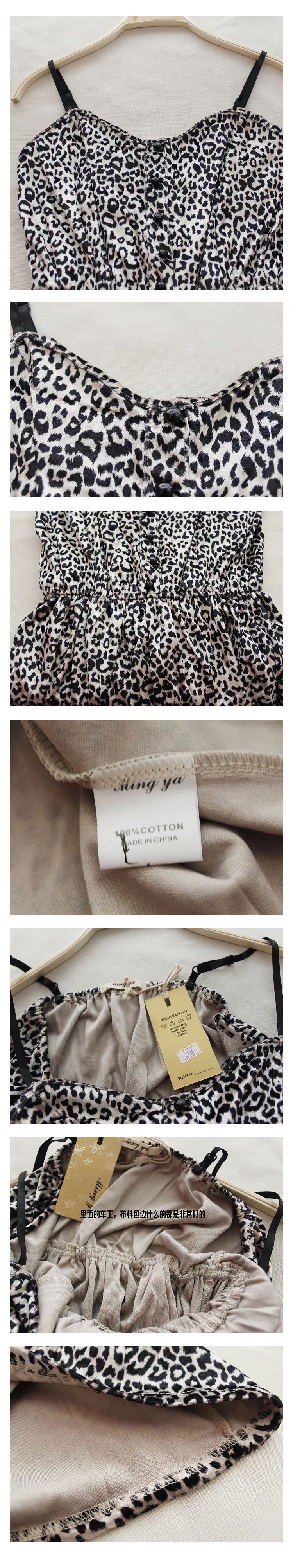 Special Offer Lose money Clearance   shopkeeper recommend   foreign trade original single Leopard Print camisole Dress