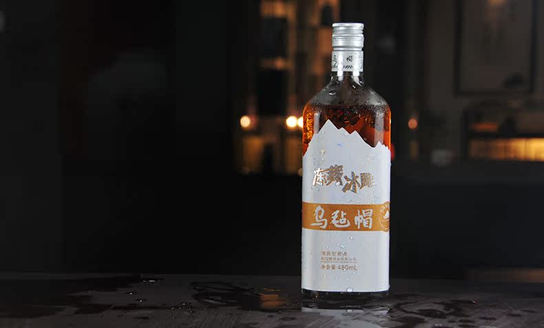 乌毡帽冻藏冰雕清爽型半干黄酒480ml宜夏天冰镇饮用花雕酒