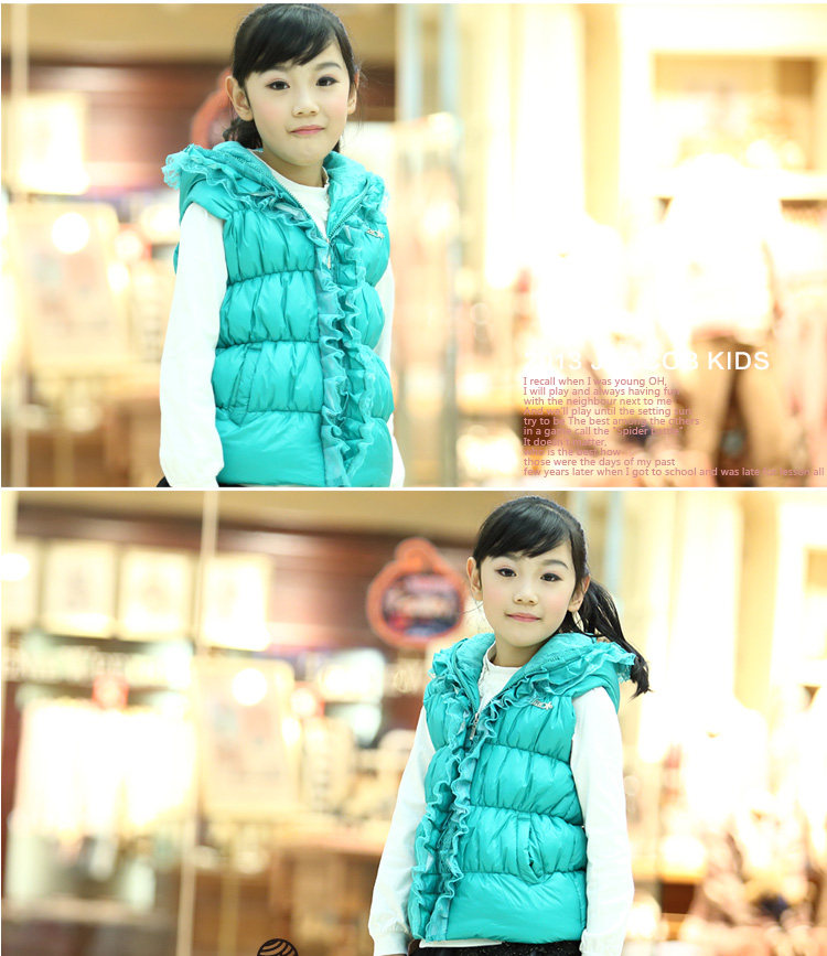 【亚卡比】新款<em>女大童马夹秋</em>冬款童装小孩加厚