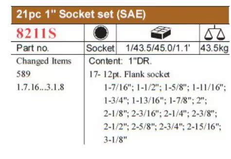 Головка торцевая 12-гранная FORCE 21PC 12 8211S Головка торцевая 12-гранная FORCE 21PC 12 8211S