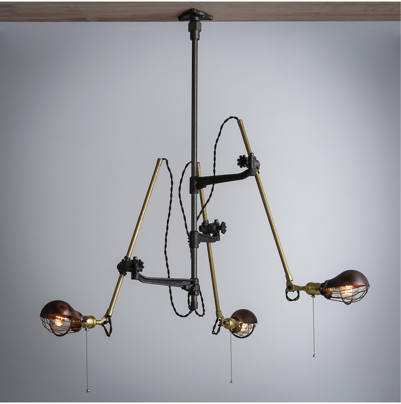 O.C. White Pharmacy Rotary Swing Arm Flushmount Ceiling Lamp Antique