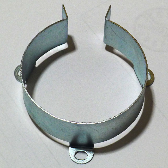 供应加厚型电容卡环 固定卡圈 三脚电容夹圈 φ65铁圈 表面白锌