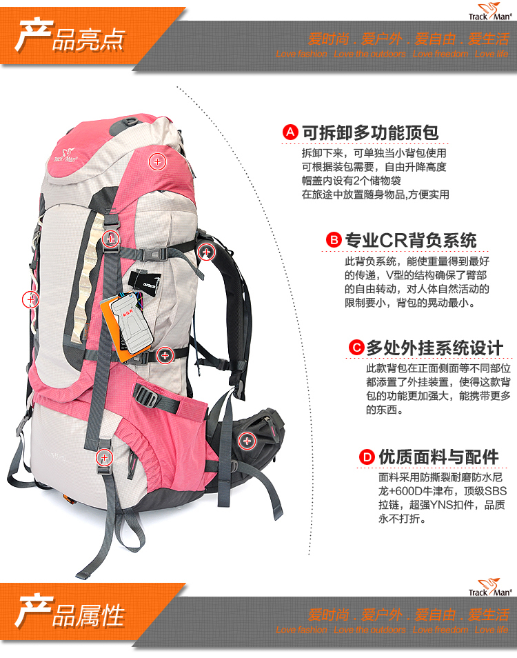 Туристический рюкзак Trackman tm8102 65L Trackman / Zi Youren Туристический рюкзак Trackman tm8102 65L Trackman / Zi Youren
