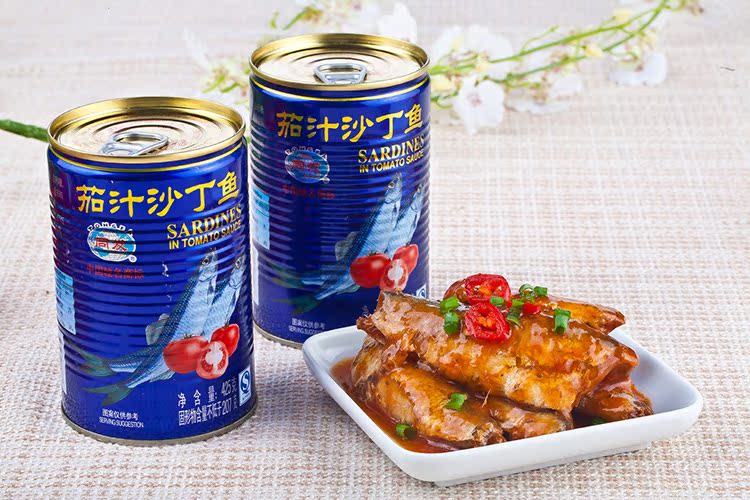 同发 出口品质 厦门风味 茄汁沙丁鱼罐头425克 户外便食美味营养