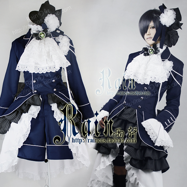 『 Rain Yuxuan 』 COS Black deacon   The shire cosplay clothing Custom made   comic blue cover fine clothes
