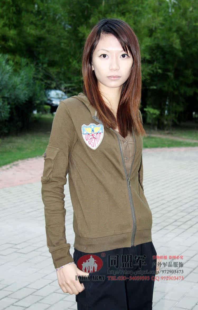 同盟军户外<em>军品</em> 新款军版<em>女士</em>长袖T恤帽衫 女