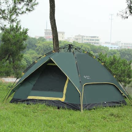 户外3-4人全自动帐篷 防雨露营装备双人双层帐篷免搭建速开帐篷