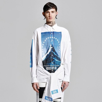 【INXX】HBA 吴亦凡吴莫愁同款 时尚白色衬衫限量正品HB43103706