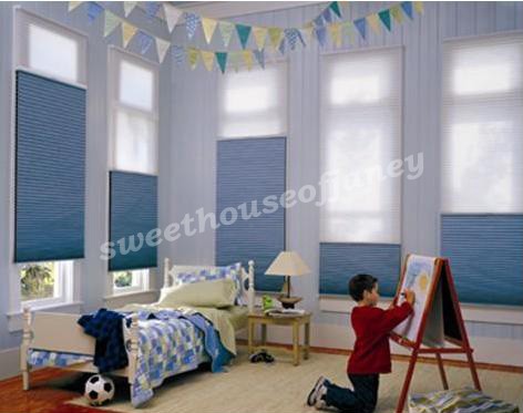 Jiangsu, Zhejiang and Shanghai free shipping 45mm Day and night curtain Fully transparent yarn + Semi shading Honeycomb curtain / organ / hive / heat insulation window curtains