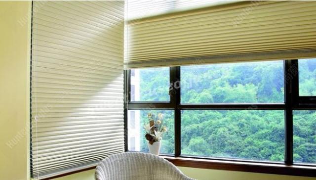 Jiangsu, Zhejiang and Shanghai free shipping 45mm Day and night curtain Fully transparent yarn + Semi shading Honeycomb curtain / organ / hive / heat insulation window curtains