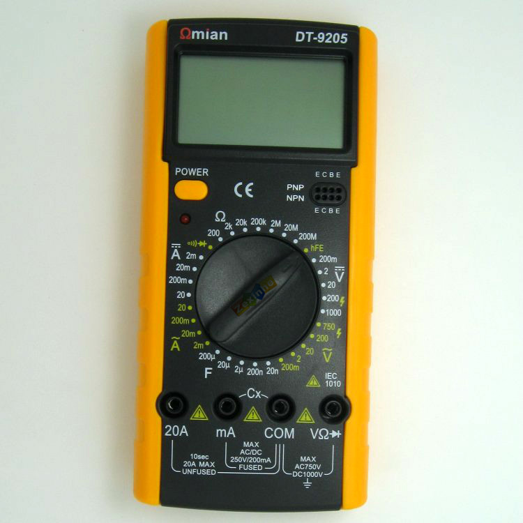 欧米安数字万用表dt-9205 数显式万用表 万能电表 带开关送表笔