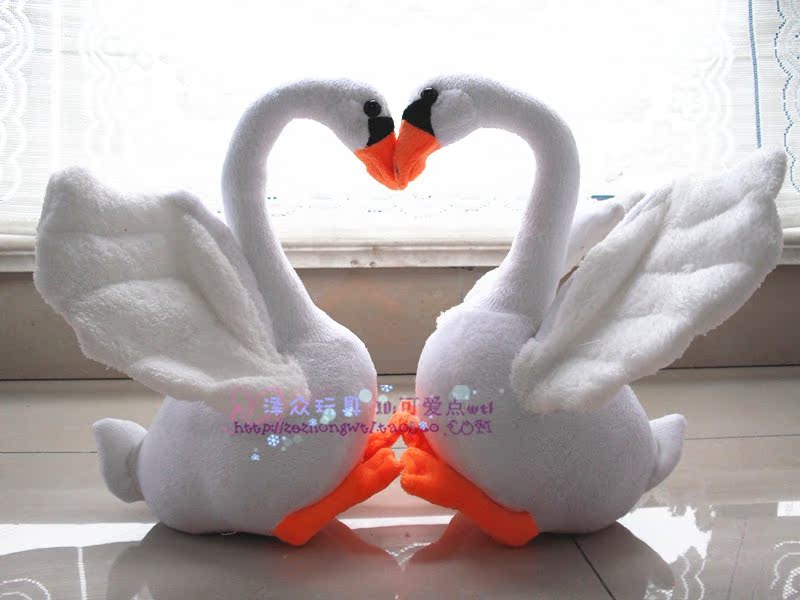 large stuffed swan