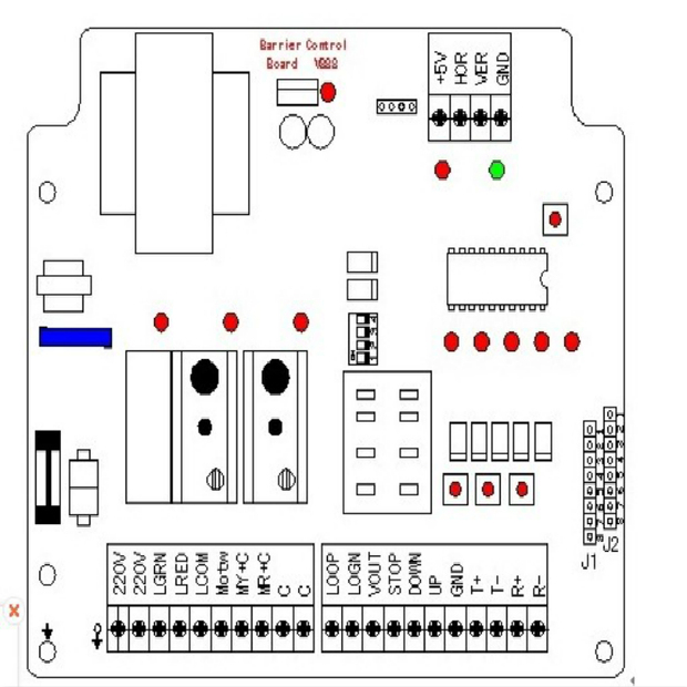 捷顺富士红门通用板道闸控制器升级版道闸控制板道闸主板闸机主板