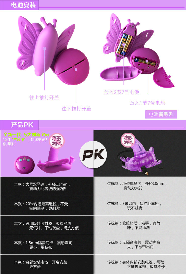 女用穿戴双震蝴蝶自慰器阳具无线<em>遥控震动棒</em>阴