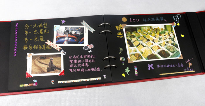 密码锁diy相册 韩国创意手工自粘贴式宝宝情侣纪念册