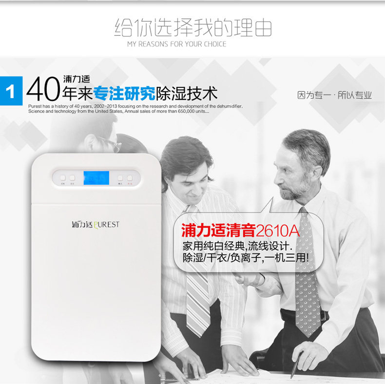 Осушитель воздуха 美国宜盾普除湿机 家用抽湿机 静音除湿器 地下室吸湿机 干衣除湿 Purest