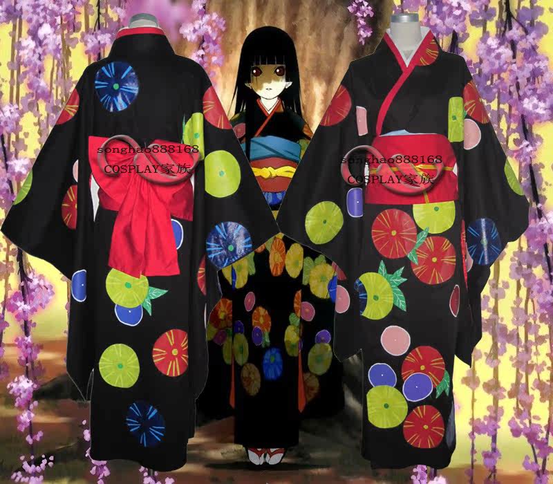 专业定做COSPLAY<em>服装地狱少女</em>和服阎魔爱和