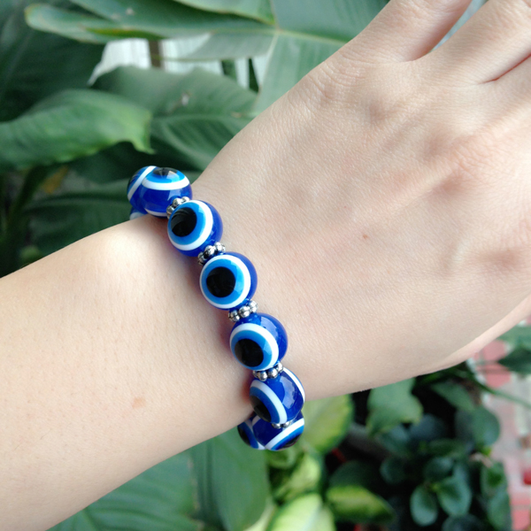 土耳其蓝眼睛手链邪眼保平安blue evil eye bracelet希腊恶魔之眼