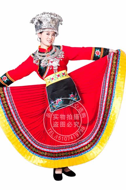 土家族苗族<em>男女民族舞蹈</em>演出服装服饰五十六5
