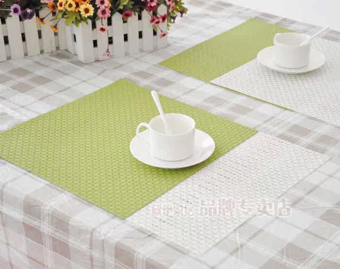 Xinyi green PVC tasteless waterproof and breathable 35*3CM placemat | insulating mat | | dining table pad coasters