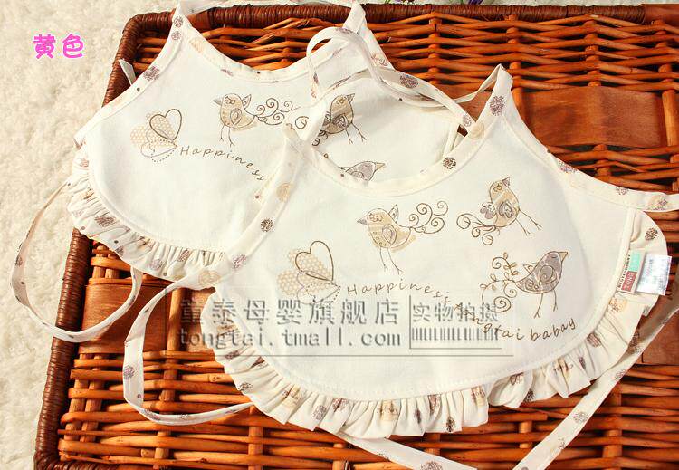 Tong Tai new baby bib saliva baby lace saliva towel bibs waterproof saliva two cartridge 1037