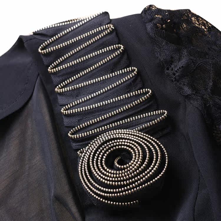 云裳凡妮 2014夏装新款<em>马夹</em> <em>雷丝</em>后背拉链玫瑰