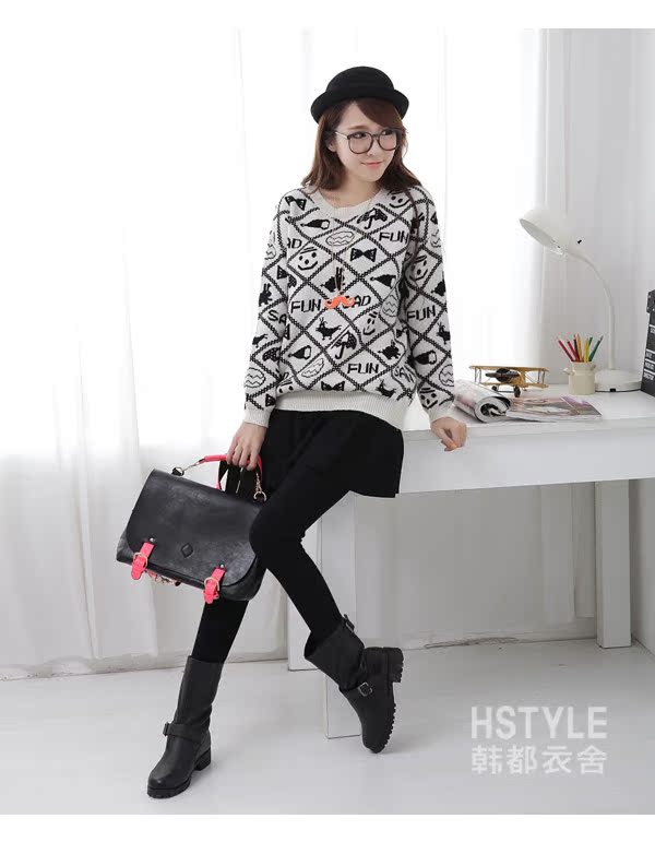 Свитер женский Korean homes have clothes gs1568 2013 Акриловое волокно Длинный рукав Свитер женский Korean homes have clothes gs1568 2013 Акриловое волокно Длинный рукав