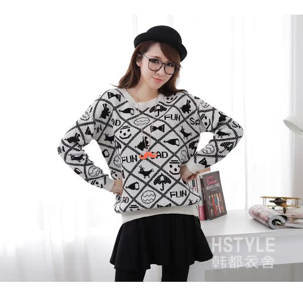 Свитер женский Korean homes have clothes gs1568 2013 Акриловое волокно Длинный рукав Свитер женский Korean homes have clothes gs1568 2013 Акриловое волокно Длинный рукав