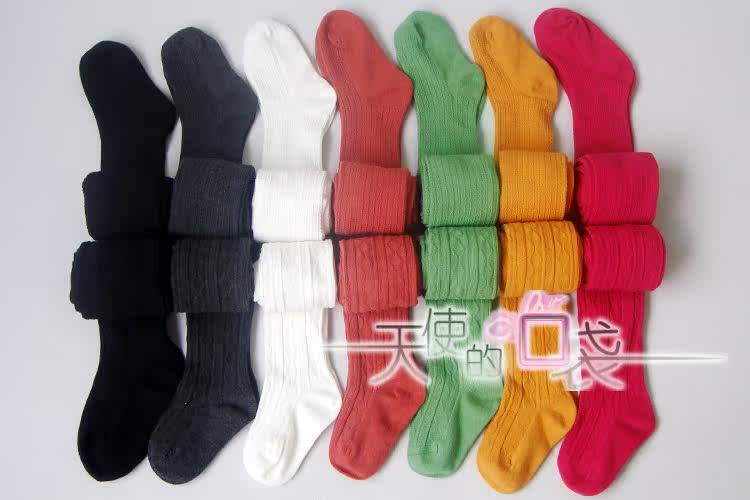 Kids Rainbow Angel Pocket child Joker even ribbed leggings girls pants socks Kids pants