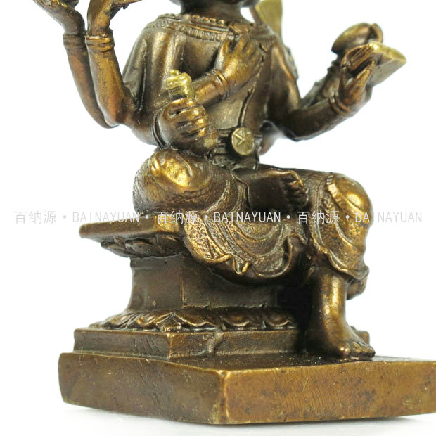 光纯铜泰国四面佛摆件有求必应大梵天王铜像小