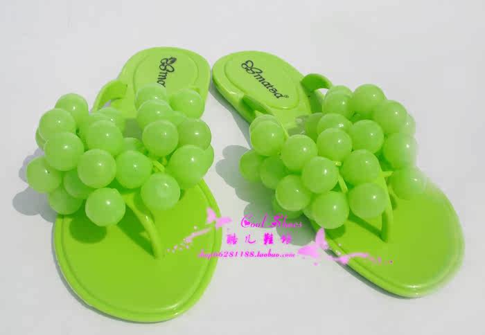包邮 夏季新款 正品韩国matsa<em>麦莎</em> 葡萄拖鞋 平