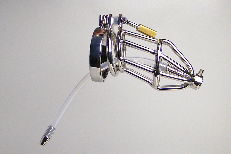 Мужской пояс верности Urethral Play Cage купить со скидкой в секс шопе  Фетиш и BDSM  Пояса верности