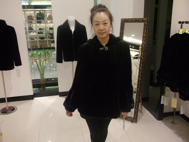 【2013新款进口<em>女</em>水<em>貂皮大衣整</em>貂皮草外套黑