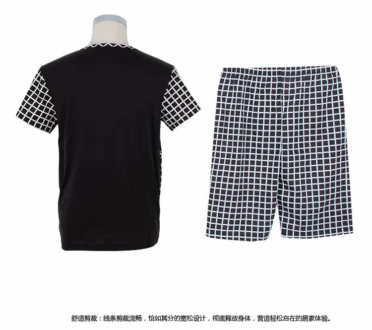 雪俐情侣<em>睡衣</em>家居服<em>男</em>女士<em>夏季</em>新品<em>睡衣</em>针织棉