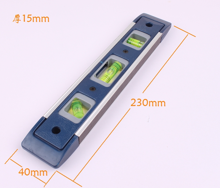 超值23cm迷你磁性鱼雷式水平尺三用型多功能木工家装平衡尺子