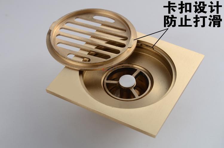 水封防臭地漏芯 t型地漏 全铜地漏 防臭加厚双用洗衣机地漏