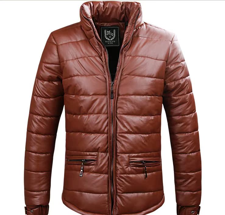 Новый 2014 зимние кожаные куртки, утолщение шерсть бурелом водонепроницаемы