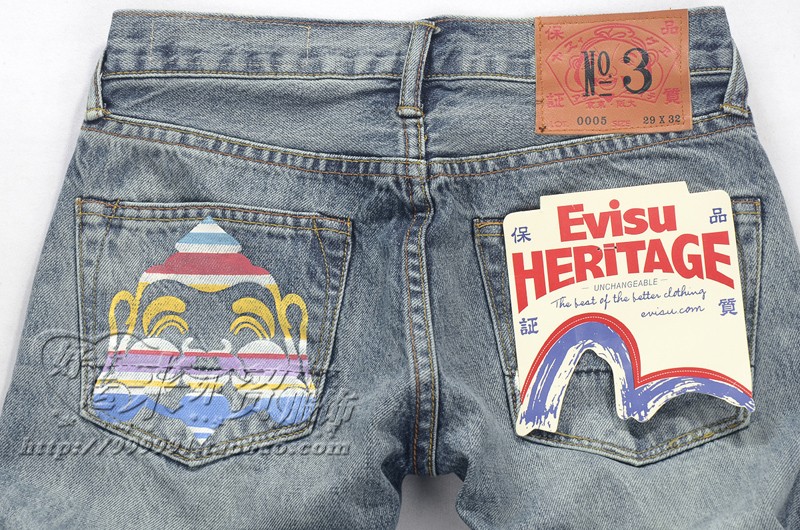 Джинсы мужские Evisu e6035 Классическая джинсовая ткань 2013 Evisu Длинные брюки (длиной ниже щиколотки) Блестящая, Рваные, Обработано наждачной бумагой, Шлифованный край, Обшарпанные 2013 Молодежь Четыре времени года Много карманов Классическая джинсовая ткань Для отдыха