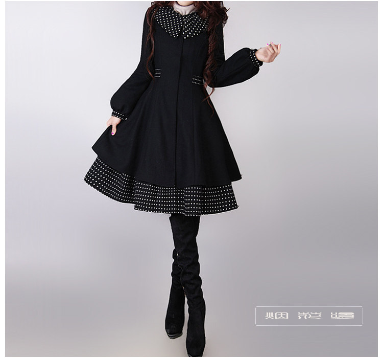 【<em>烟花烫</em>SD2013冬新品女装气质长袖毛呢大衣