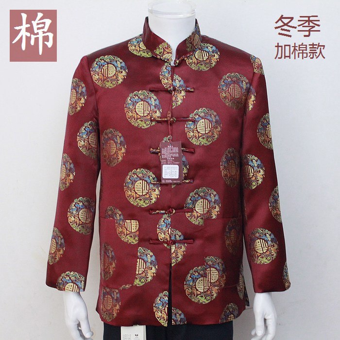 老年情侣装中式上衣传统唐装老人过寿首选 冬