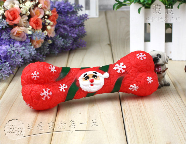 Wave BOBO vinyl talking Santa Claus bones pet toy dog toy voice bellow