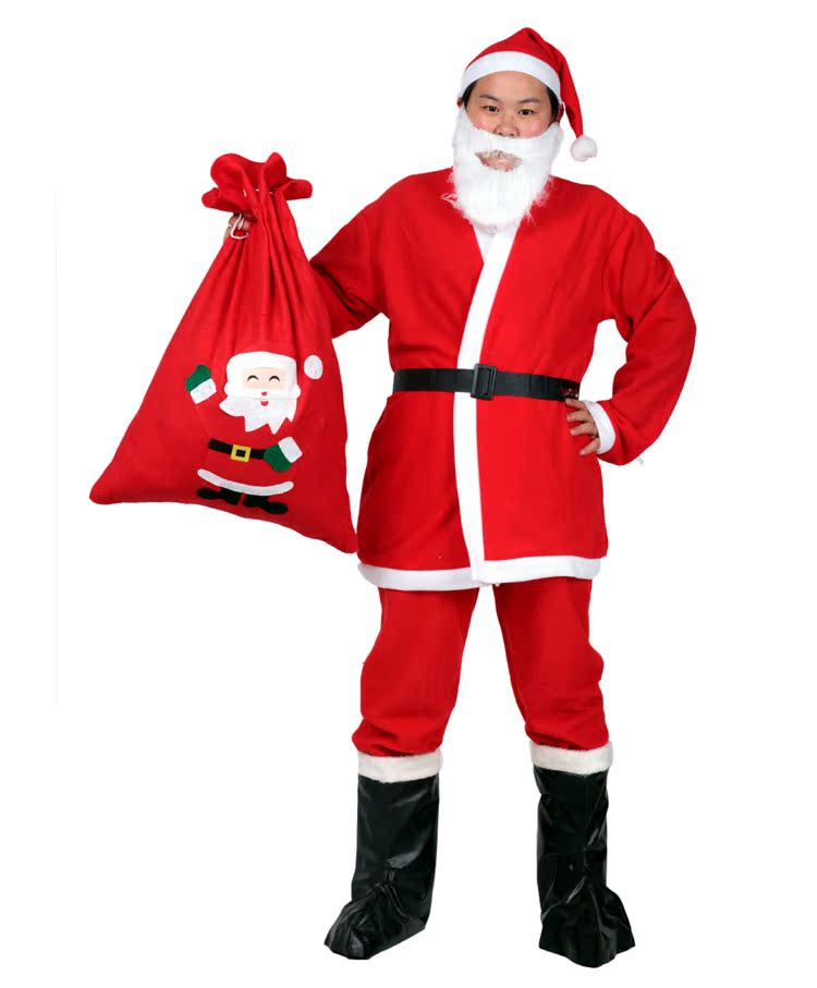 red christmas santa claus costume suit outfit shoes gift red christmas santa claus costume suit outfit shoes gift