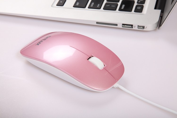 DELUX Delux Desktop Green Pink Limited M111BU Wired Mouse Laptop Mouse