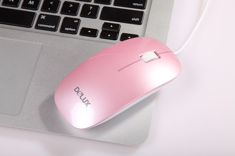 DELUX Delux Desktop Green Pink Limited M111BU Wired Mouse Laptop Mouse
