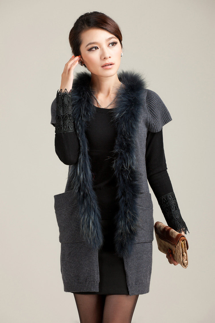 太太妈妈装品牌<em>女装</em> 2012秋冬新款<em>兔毛马甲</em>1