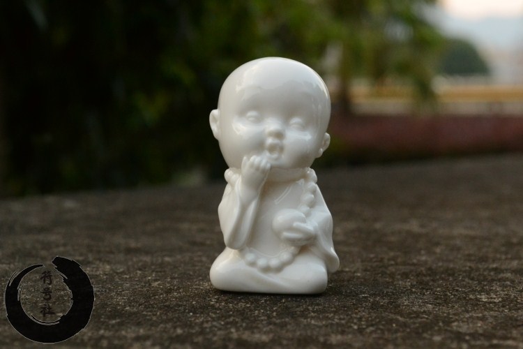 德化陶瓷摆件 茶禅用品 家居饰品 汽车用品摆件 悟道小沙弥